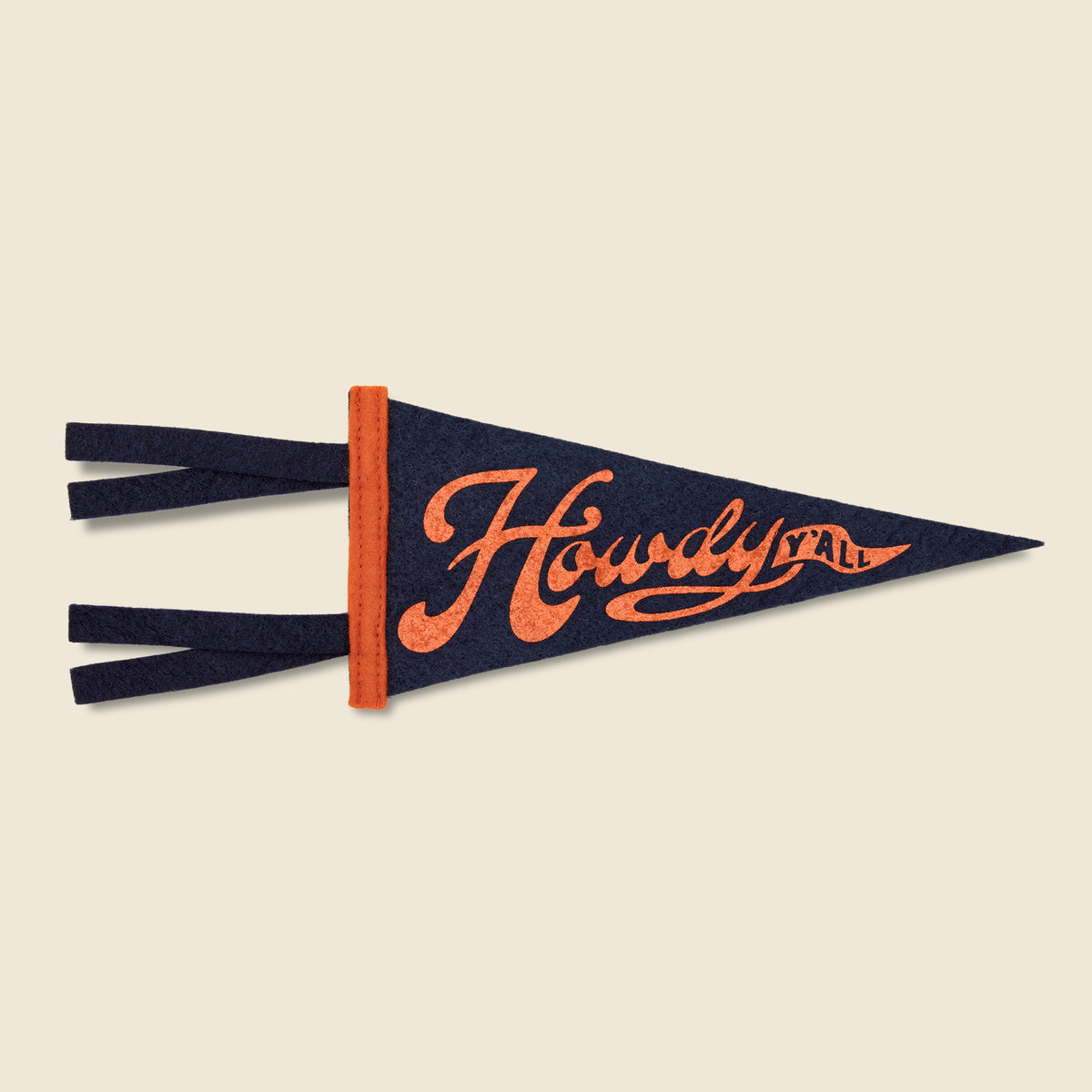 Howdy Pennant - Navy/Orange