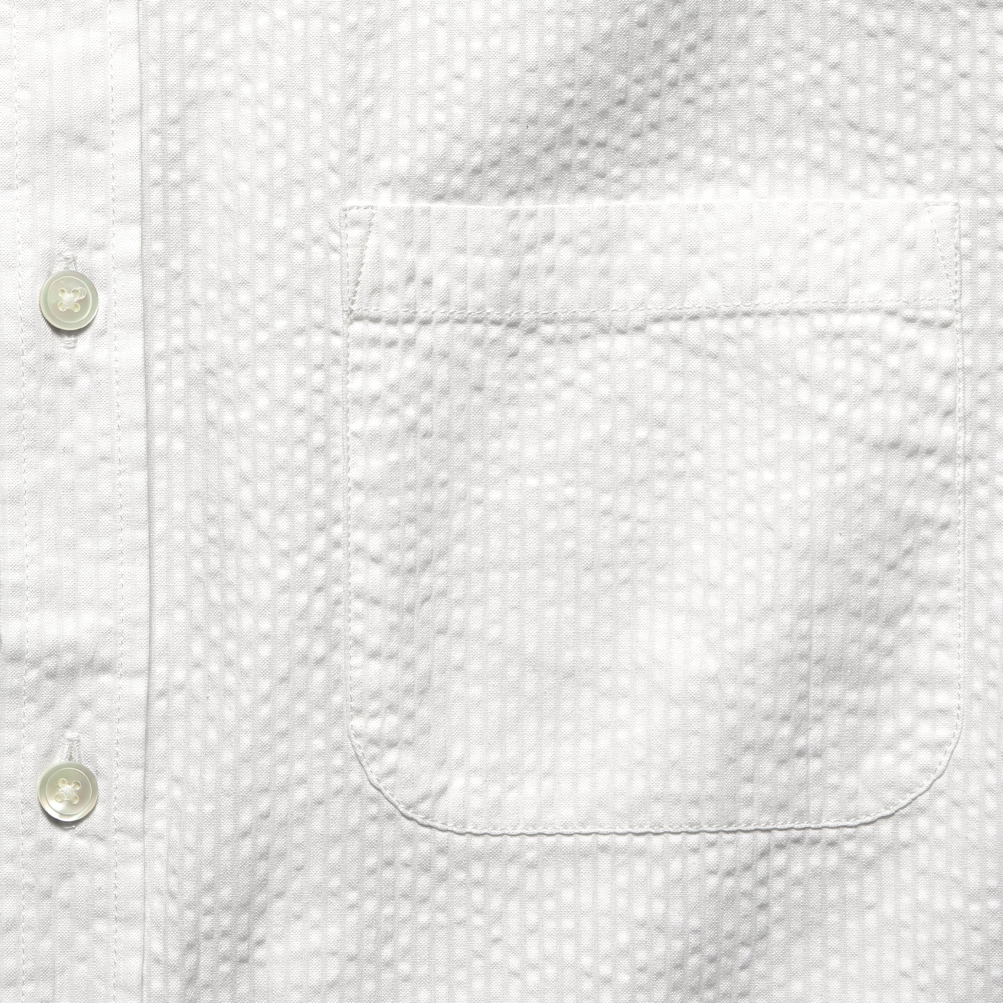Atlantico Seersucker Shirt - White - Portuguese Flannel - STAG Provisions - Tops - S/S Woven - Seersucker