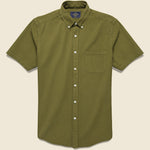 Atlantico Seersucker Shirt - Olive - Portuguese Flannel - STAG Provisions - Tops - S/S Woven - Seersucker