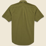 Atlantico Seersucker Shirt - Olive - Portuguese Flannel - STAG Provisions - Tops - S/S Woven - Seersucker