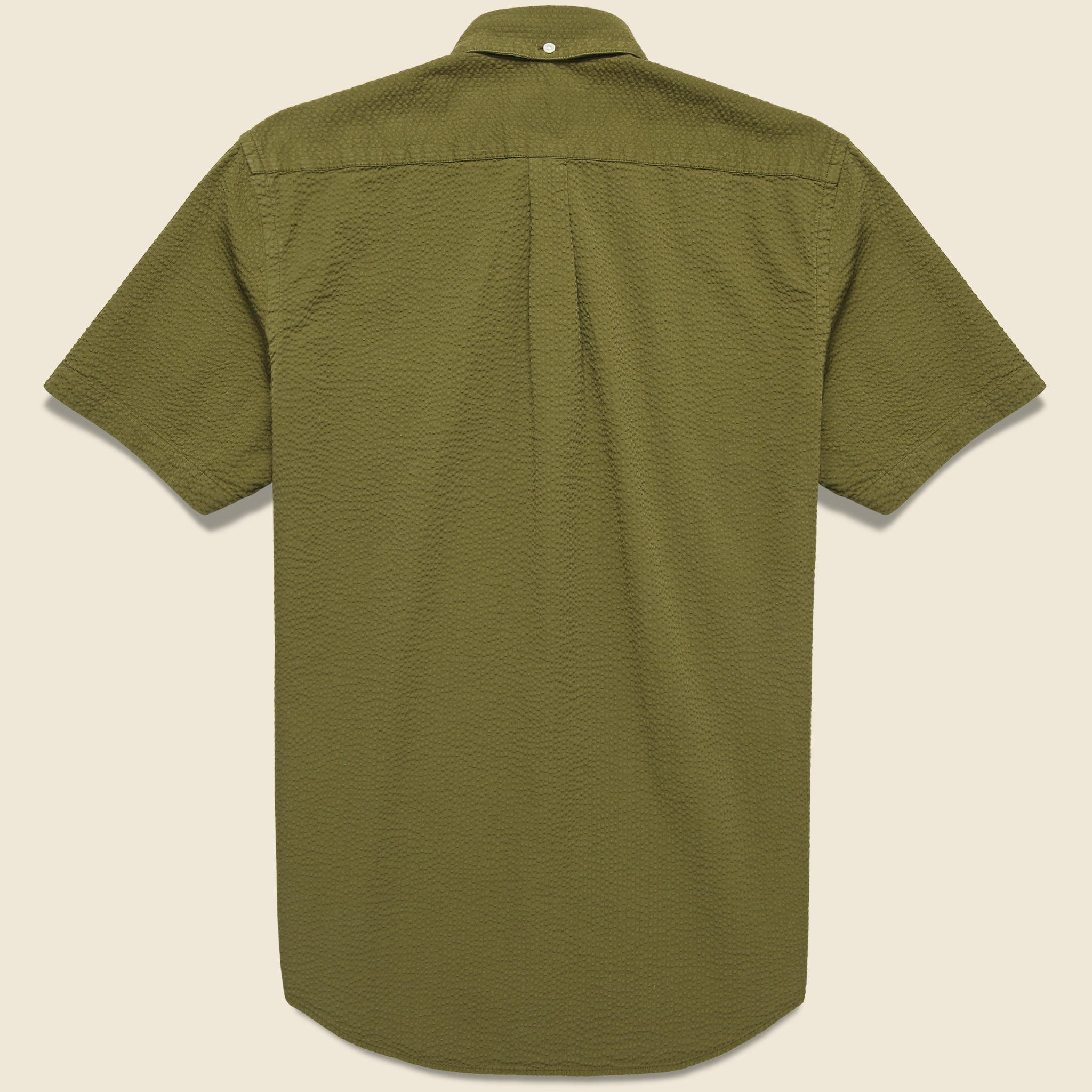 Atlantico Seersucker Shirt - Olive - Portuguese Flannel - STAG Provisions - Tops - S/S Woven - Seersucker