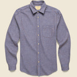 Pied Poule Shirt - Blue - Portuguese Flannel - STAG Provisions - Tops - L/S Woven - Other Pattern