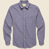 Pied Poule Shirt - Blue - Portuguese Flannel - STAG Provisions - Tops - L/S Woven - Other Pattern
