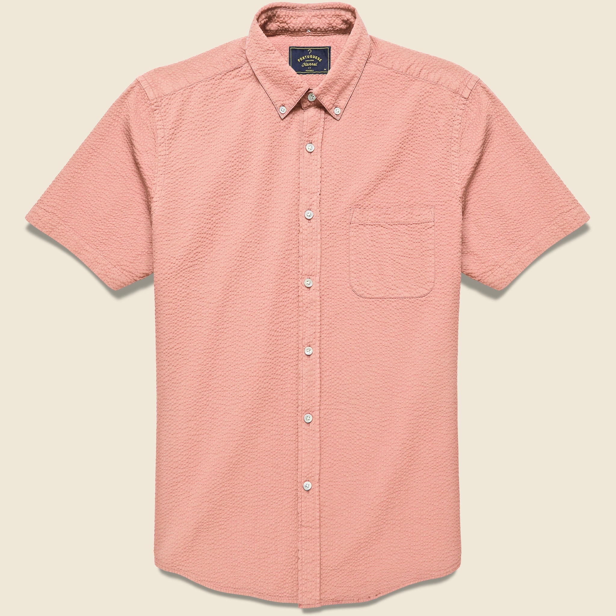 Atlantico Seersucker Shirt - Rose - Portuguese Flannel - STAG Provisions - Tops - S/S Woven - Seersucker
