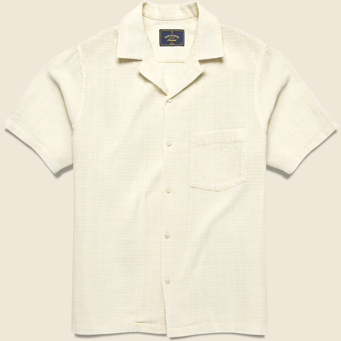 Portuguese Flannel Grain Camp Shirt - White