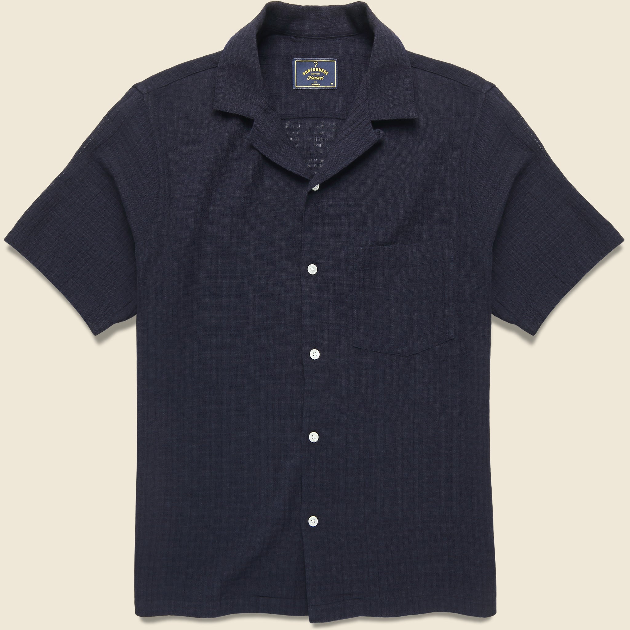Grain Camp Shirt - Navy - Portuguese Flannel - STAG Provisions - Tops - S/S Woven - Solid