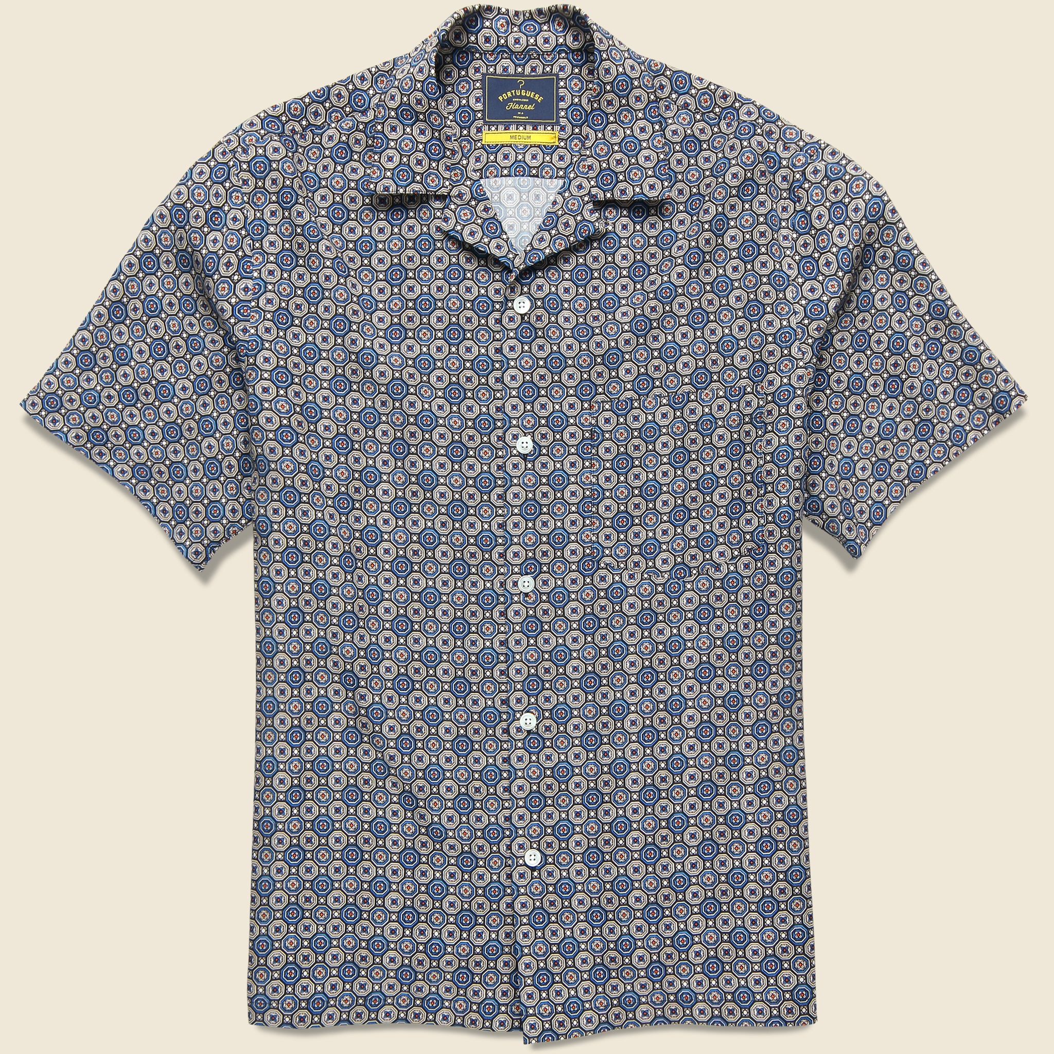 camp português Portuguese Flannel | Conte Camp Shirt - Blue in Size EXTRA LARGE