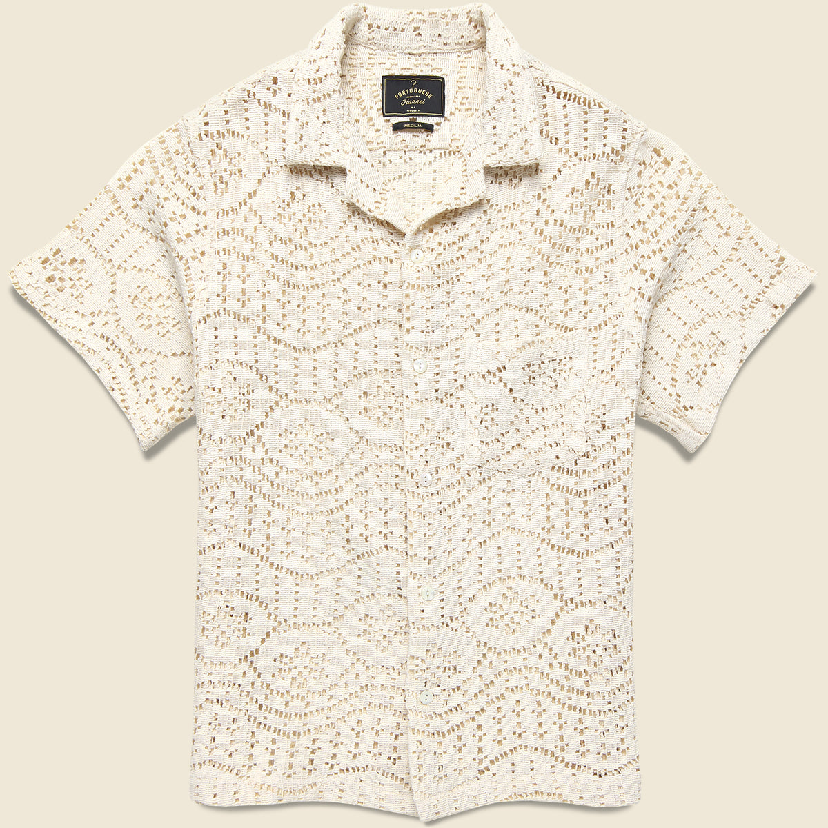 Eye Crochet Shirt - Ecru