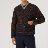 Wool Fleece Cardigan - Night Leopard - Universal Works - STAG Provisions - Tops - Sweater