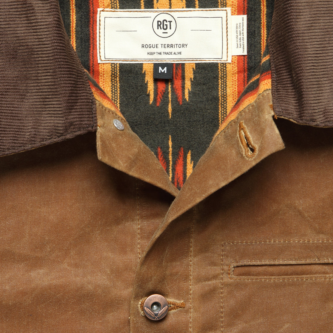 Cord Collar Supply Jacket - Blanket Lined Whiskey - Rogue Territory - STAG Provisions - Outerwear - Coat / Jacket