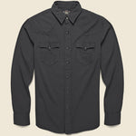 Slim Fit Twill Western Shirt - Black - RRL - STAG Provisions - Tops - L/S Woven - Solid