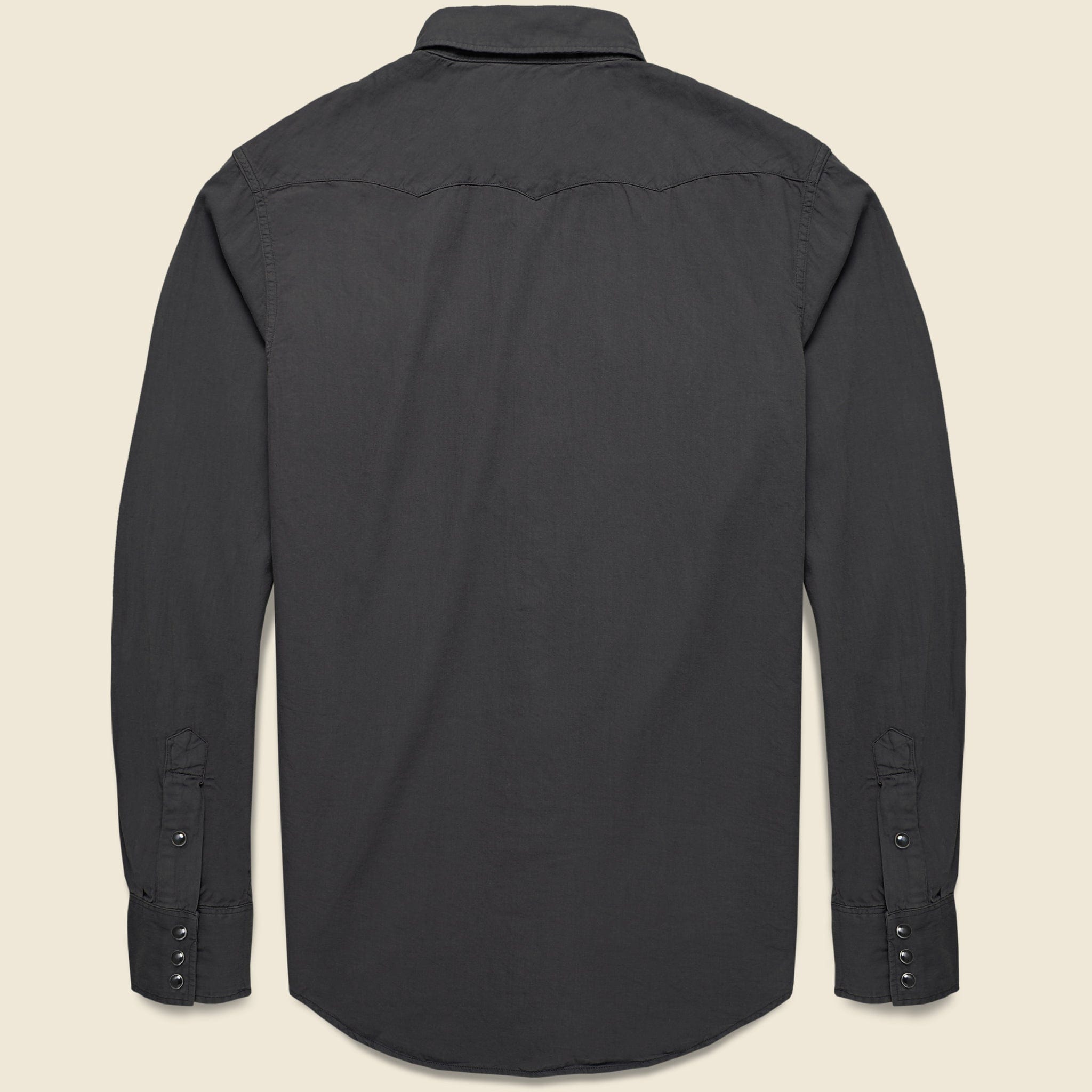 Slim Fit Twill Western Shirt - Black - RRL - STAG Provisions - Tops - L/S Woven - Solid