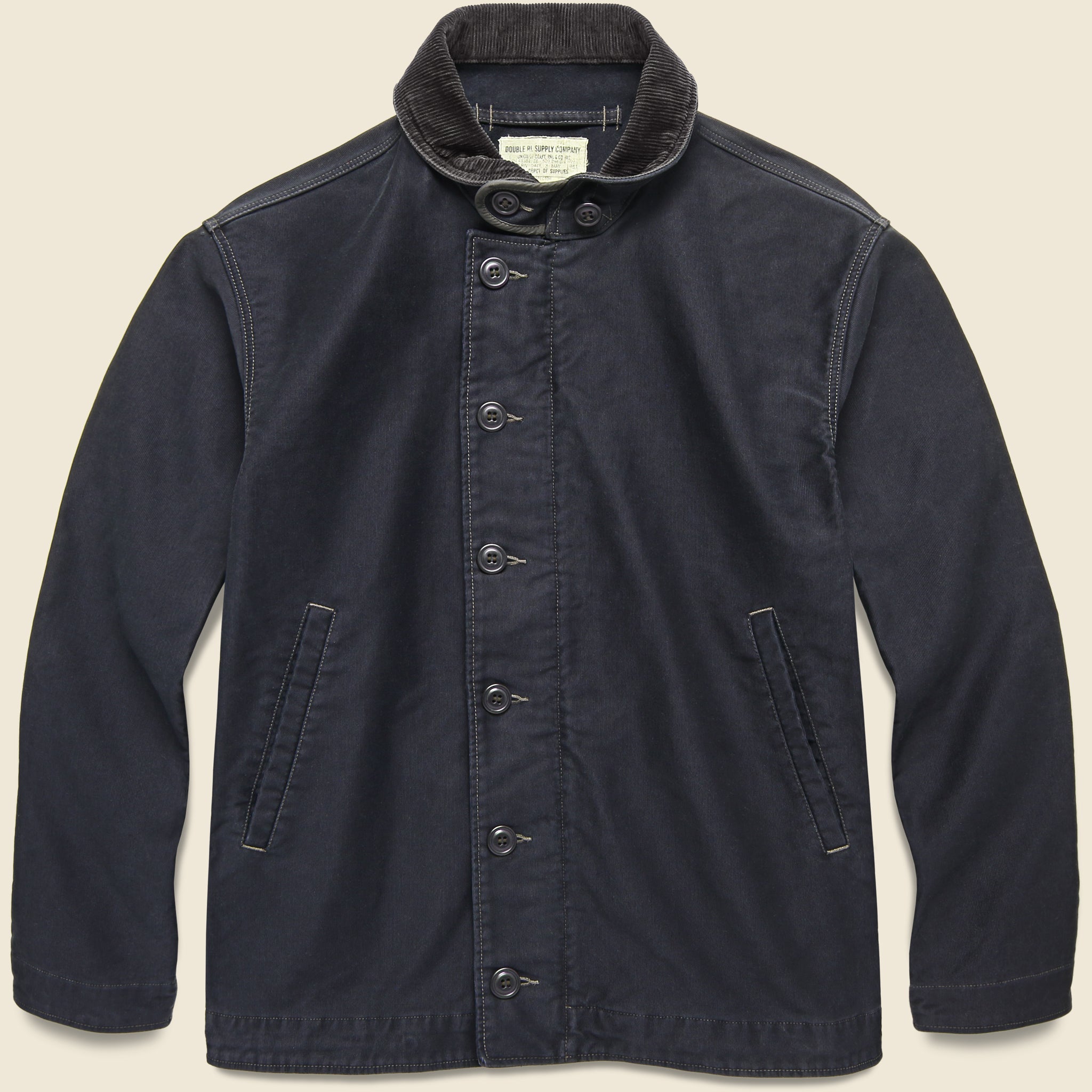 Corduroy Collar Deck Jacket - Navy - RRL - STAG Provisions - Outerwear - Coat / Jacket