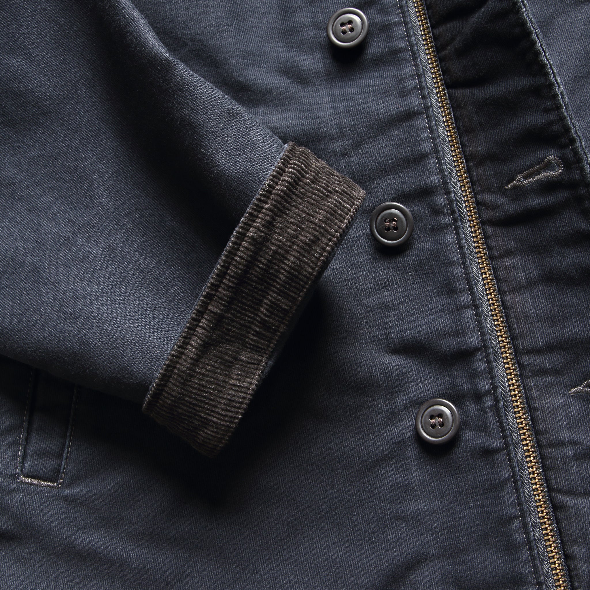 Corduroy Collar Deck Jacket - Navy - RRL - STAG Provisions - Outerwear - Coat / Jacket