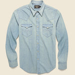 Slim Chambray Western Shirt - Davey Wash - RRL - STAG Provisions - Tops - L/S Woven - Solid