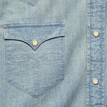 Slim Chambray Western Shirt - Davey Wash - RRL - STAG Provisions - Tops - L/S Woven - Solid