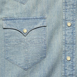 Slim Chambray Western Shirt - Davey Wash - RRL - STAG Provisions - Tops - L/S Woven - Solid