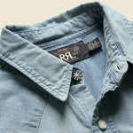 Slim Chambray Western Shirt - Davey Wash - RRL - STAG Provisions - Tops - L/S Woven - Solid