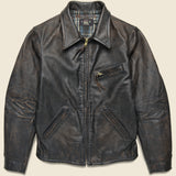 Lynton Moto Jacket - Black Over Brown - RRL - STAG Provisions - Outerwear - Coat / Jacket