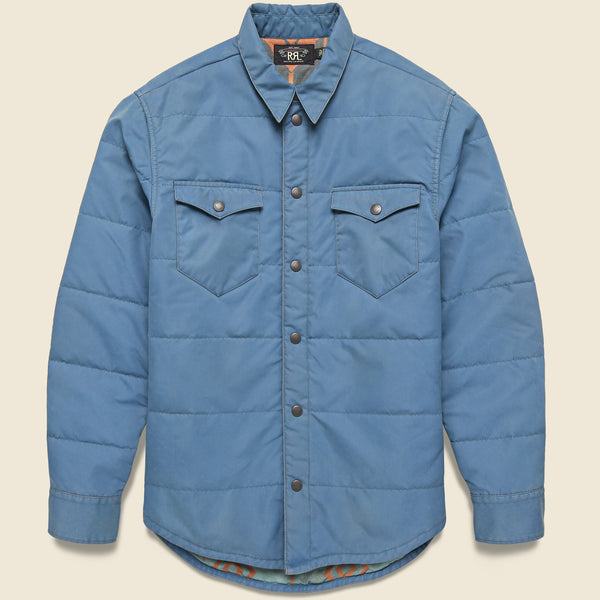 Nylon Western Overshirt - Faded Blue