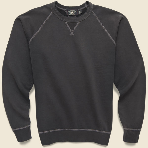 高質 French Terry Sweatshirt - Black Indigo トップス