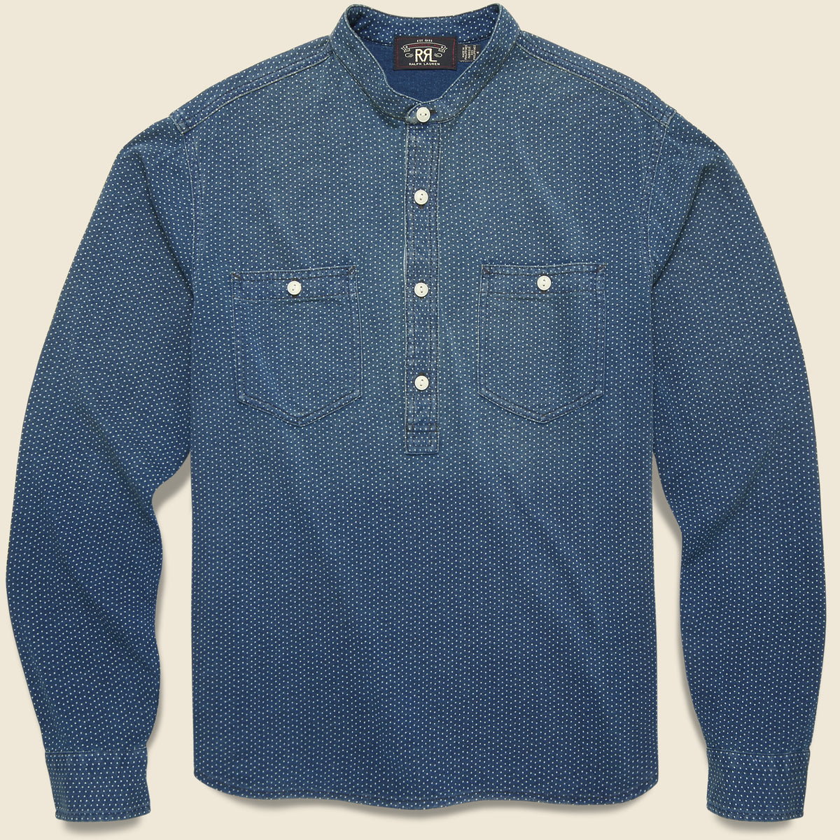 PO Workshirt - Indigo/White