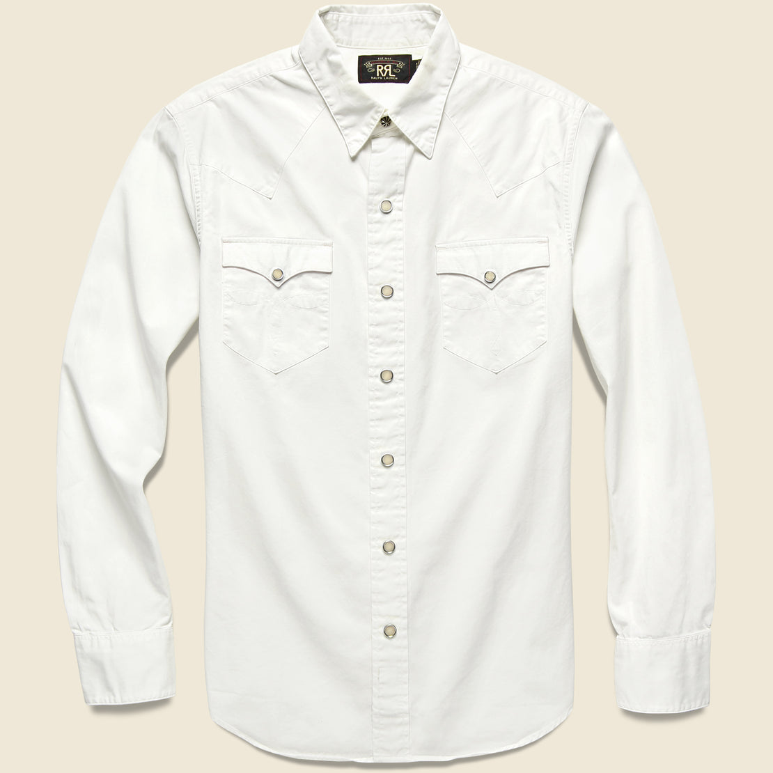 RRL Slim Fit Western Shirt - White