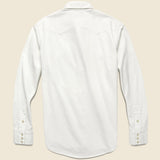Slim Fit Twill Western Shirt - White - RRL - STAG Provisions - Tops - L/S Woven - Solid