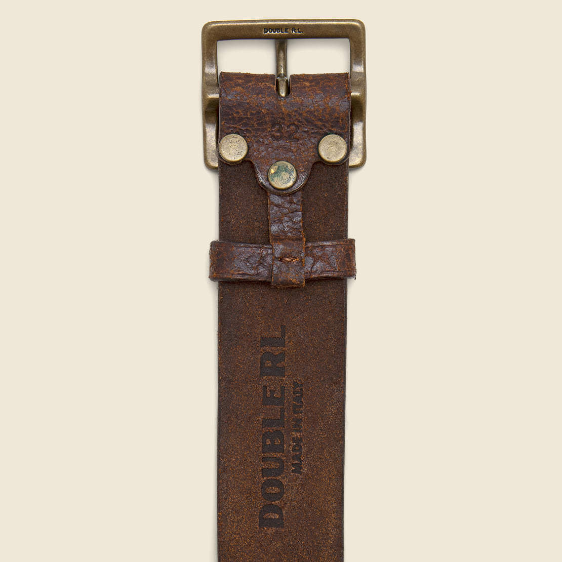 Distressed Leather Belt - Distressed Tan - RRL - STAG Provisions - Accessories - Belts