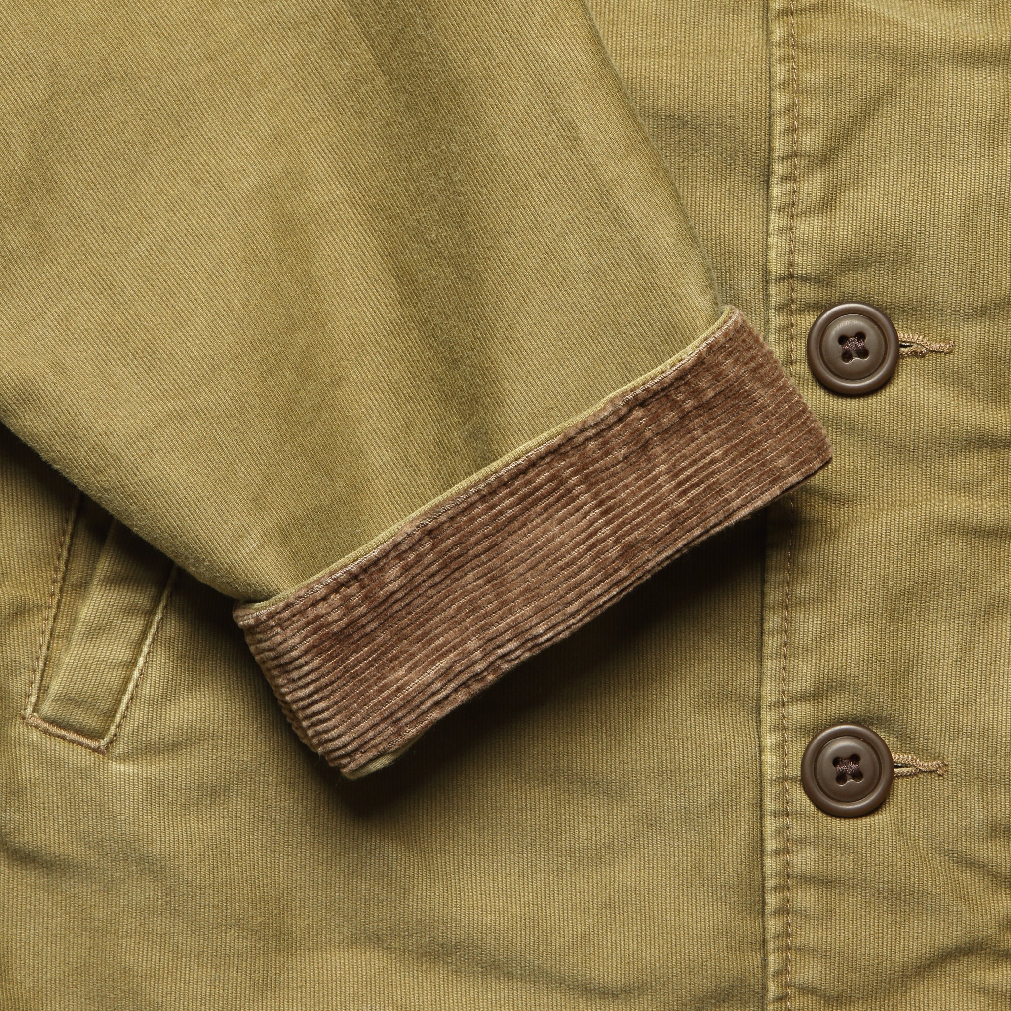 Corduroy Collar Deck Jacket - Khaki - RRL - STAG Provisions - Outerwear - Coat / Jacket
