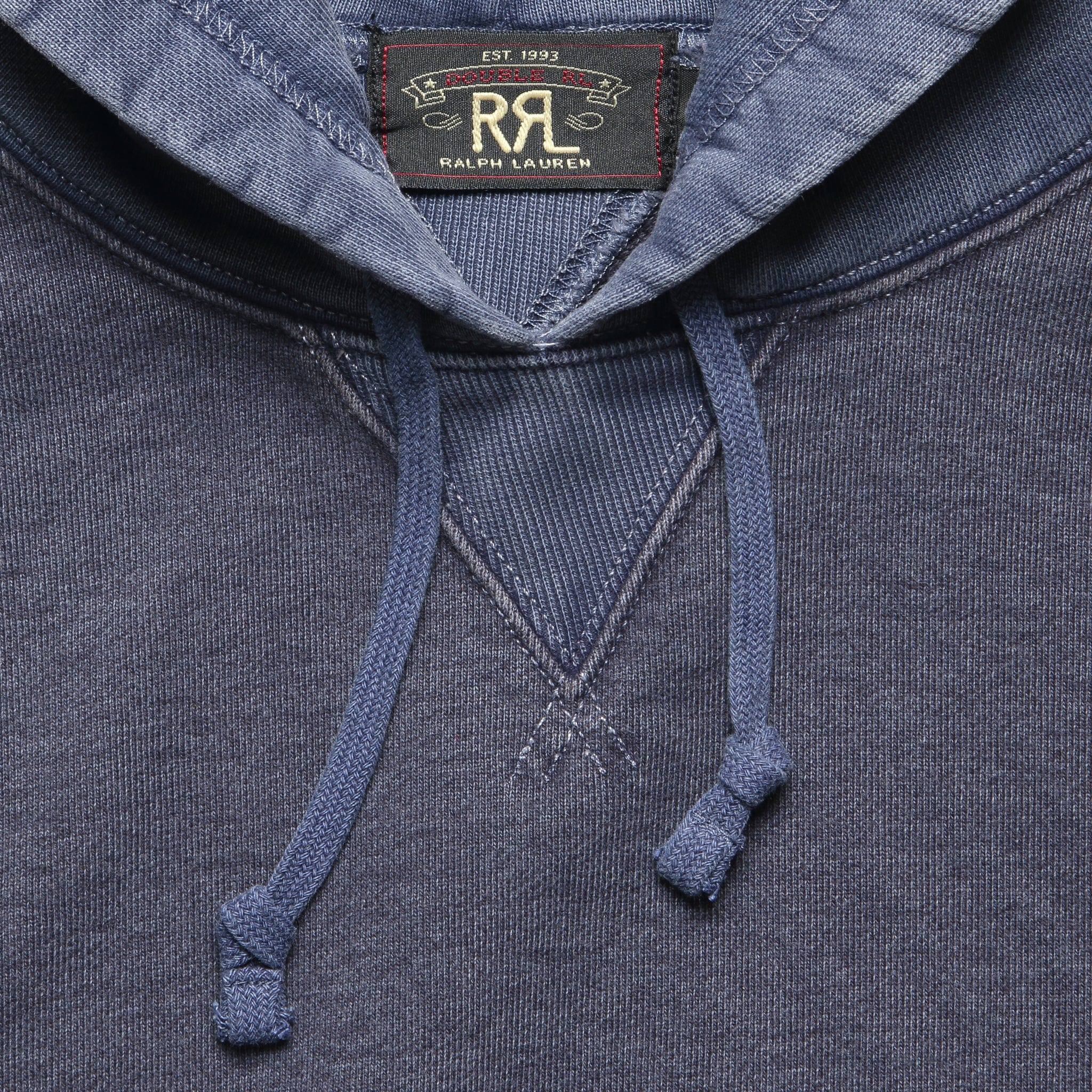 Two-Tone Fleece Hoodie - Navy - RRL - STAG Provisions - Tops - Fleece / Sweatshirt