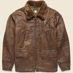 Thurston Leather Carcoat - Brown - RRL - STAG Provisions - Outerwear - Coat / Jacket