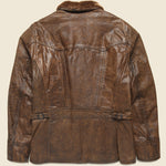 Thurston Leather Carcoat - Brown - RRL - STAG Provisions - Outerwear - Coat / Jacket