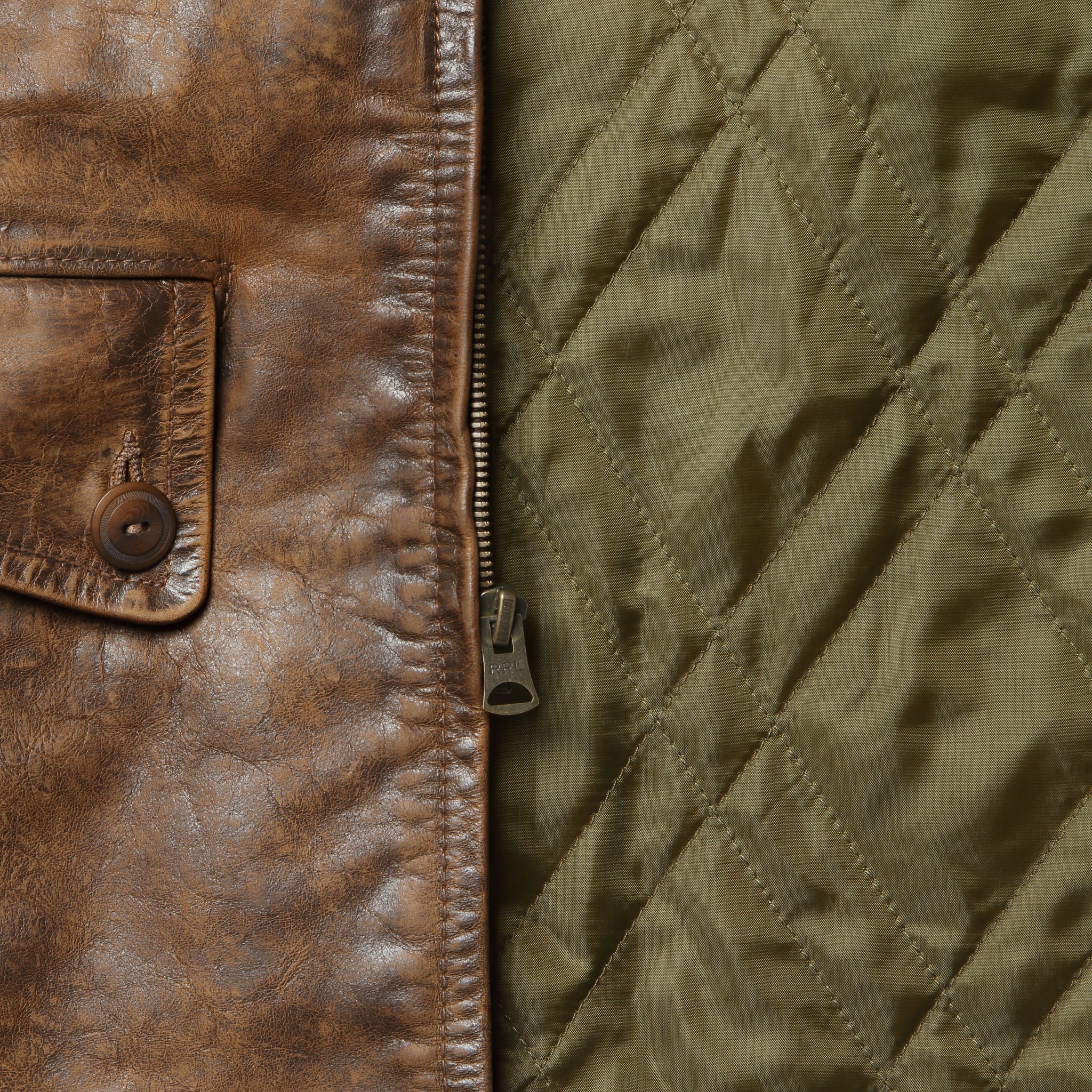 Thurston Leather Carcoat - Brown - RRL - STAG Provisions - Outerwear - Coat / Jacket