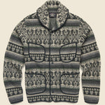 Jacquard Shawl Sweater Jacket - Green - RRL - STAG Provisions - Tops - Sweater