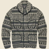 Jacquard Shawl Sweater Jacket - Green - RRL - STAG Provisions - Tops - Sweater