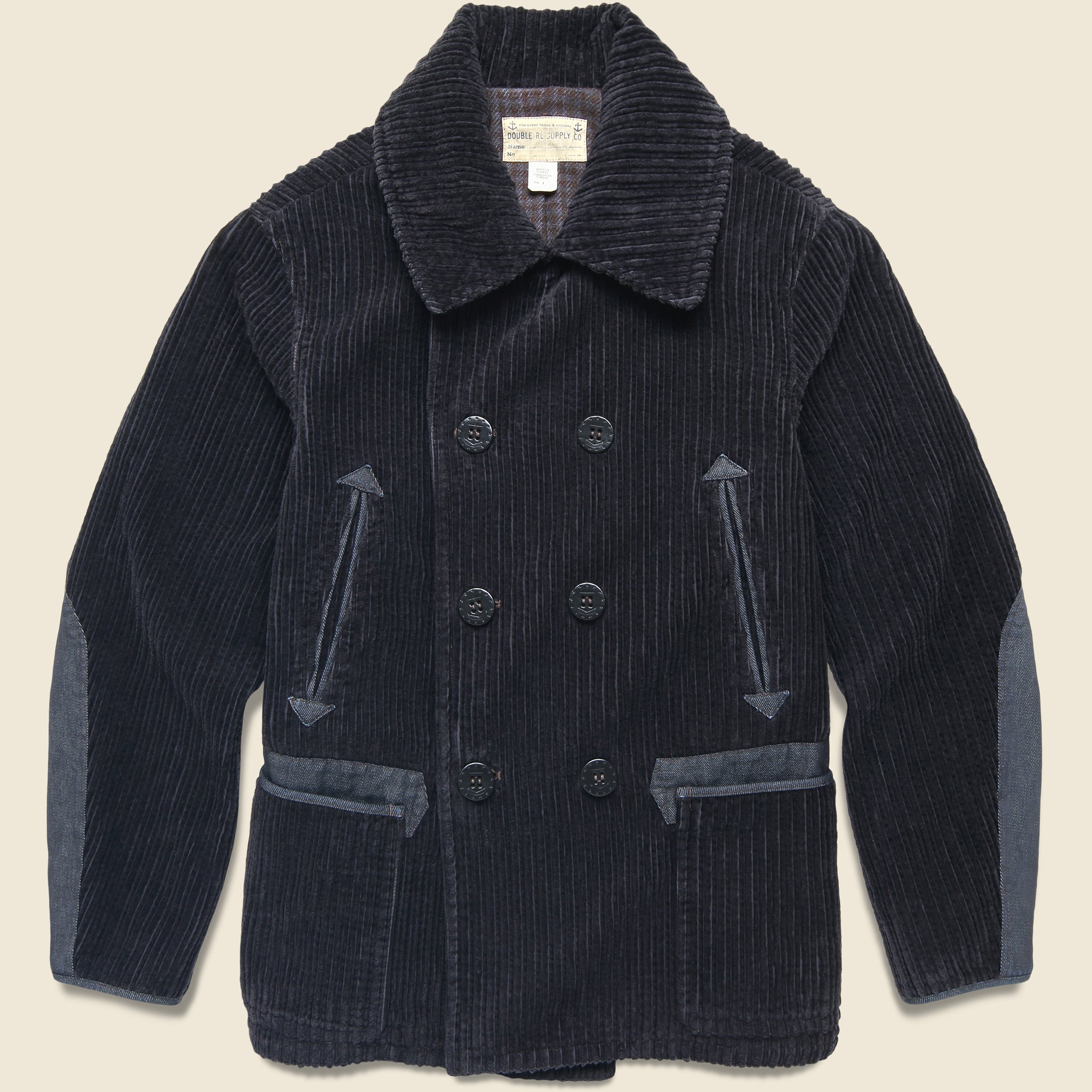 Corduroy Port Peacoat - Navy - RRL - STAG Provisions - Outerwear - Coat / Jacket
