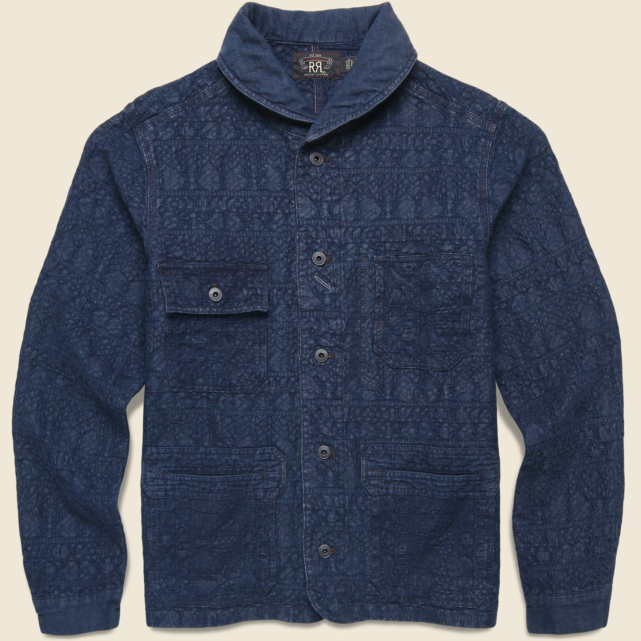 Jacquard Deck Overshirt - Indigo - RRL - STAG Provisions - Outerwear - Coat / Jacket