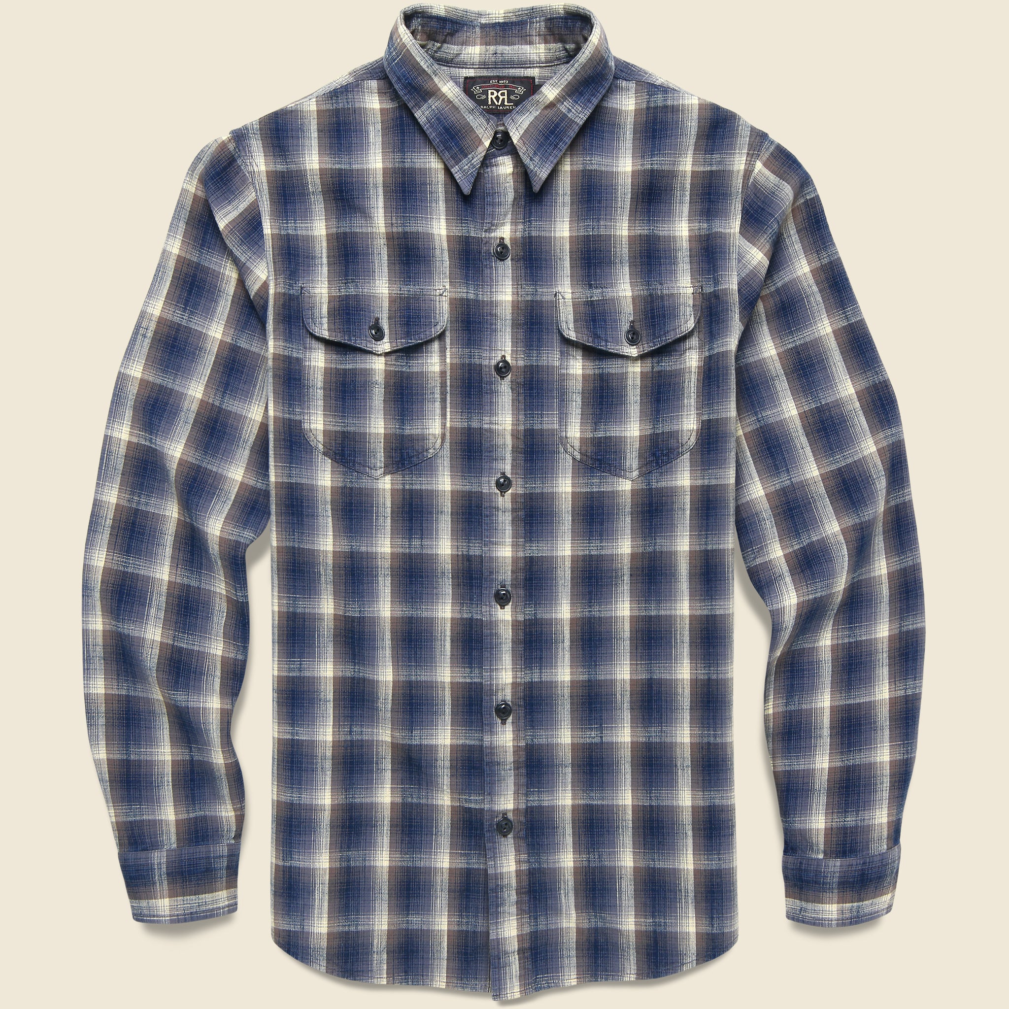 Jasper Workshirt - Blue - RRL - STAG Provisions - Tops - L/S Woven - Plaid