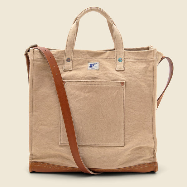 Carpenter Tote Bag - Greige/Brown