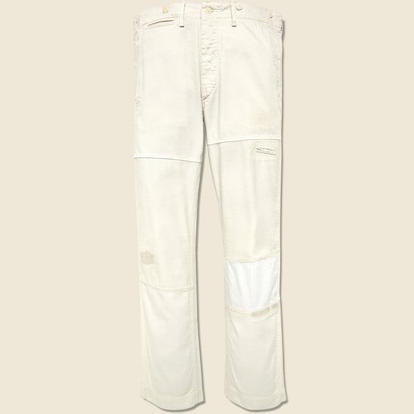 Mathieu Work Pant - Repaired Off White