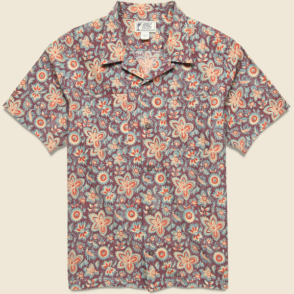 Paisley Camp Shirt - Blue