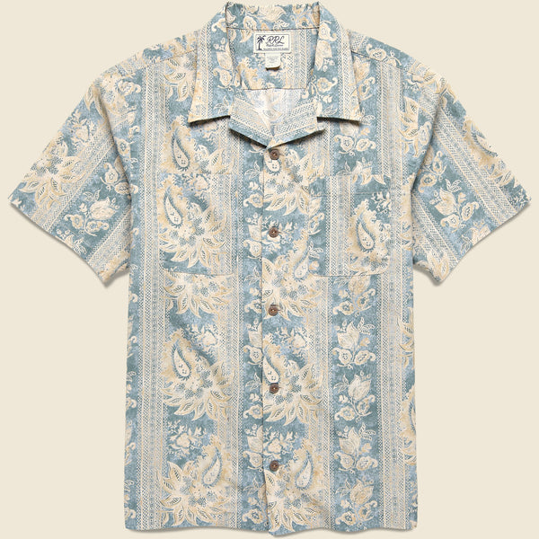 Floral Camp Shirt - Indigo
