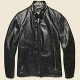 Cafe Racer Jacket - Black Leather - Schott - STAG Provisions - Outerwear - Coat / Jacket