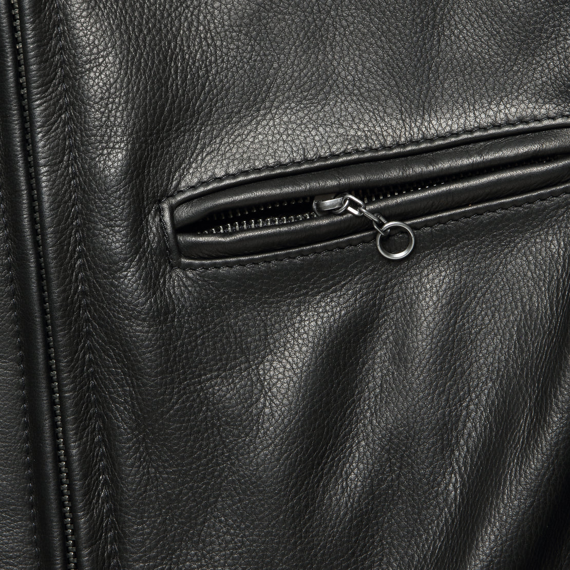 Pebbled Cowhide Café Racer Jacket - Black - Schott - STAG Provisions - Outerwear - Coat / Jacket