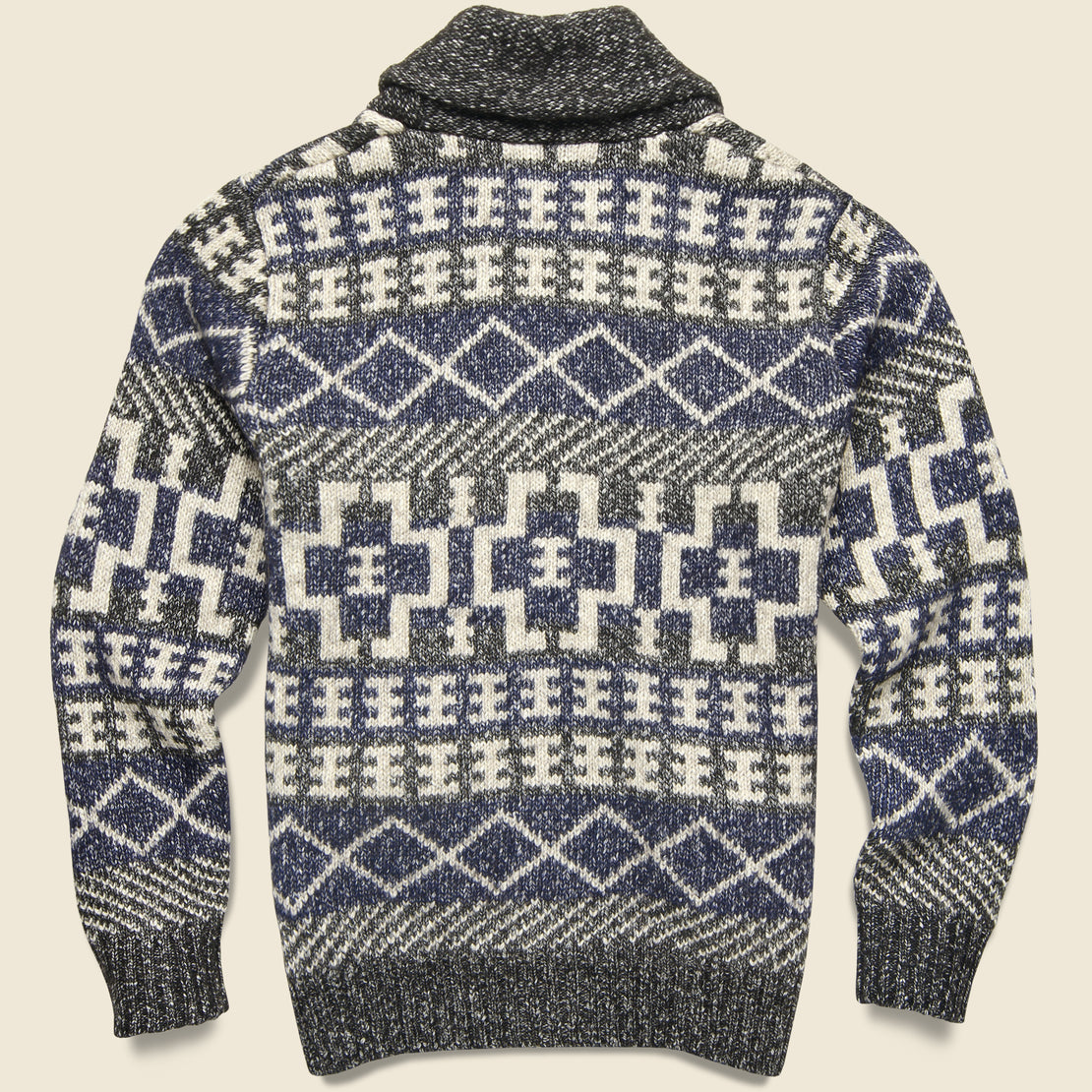 Southwestern Shawl Cardigan - Black/Blue/White - Schott - STAG Provisions - Tops - Sweater