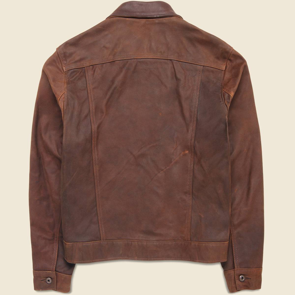Nubuck Cowhide Mechanic Jacket - Brown