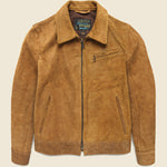 Roughout Suede Trucker Jacket - Brown Suede - Schott - STAG Provisions - Outerwear - Coat / Jacket