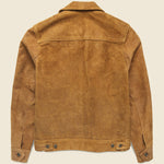 Roughout Suede Trucker Jacket - Brown Suede - Schott - STAG Provisions - Outerwear - Coat / Jacket