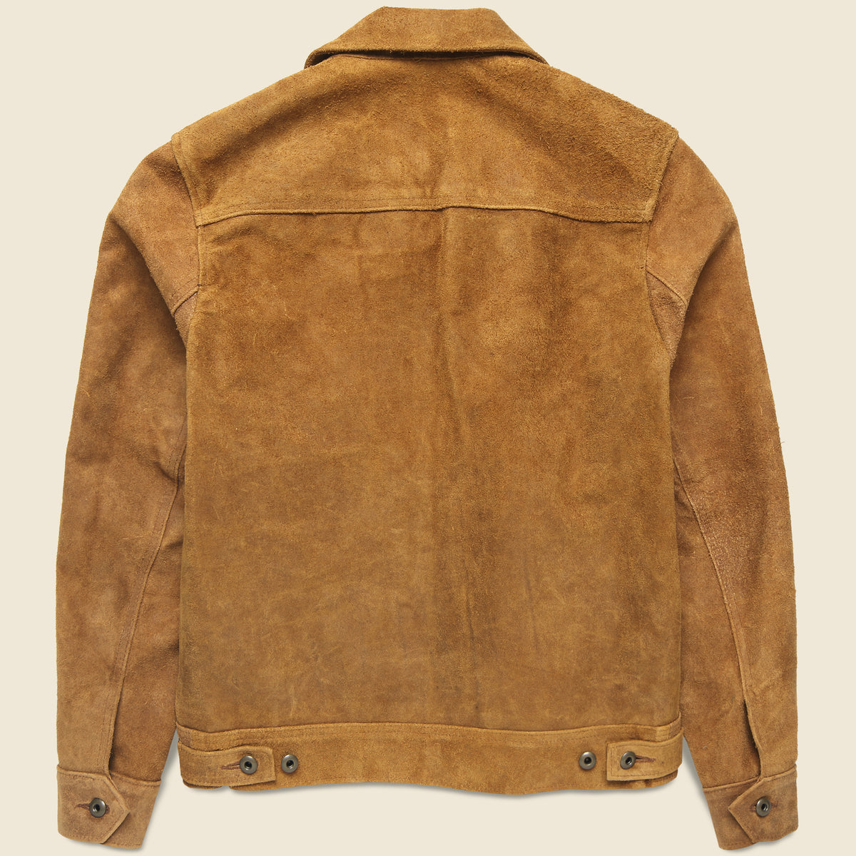 Roughout Suede Trucker Jacket - Brown Suede